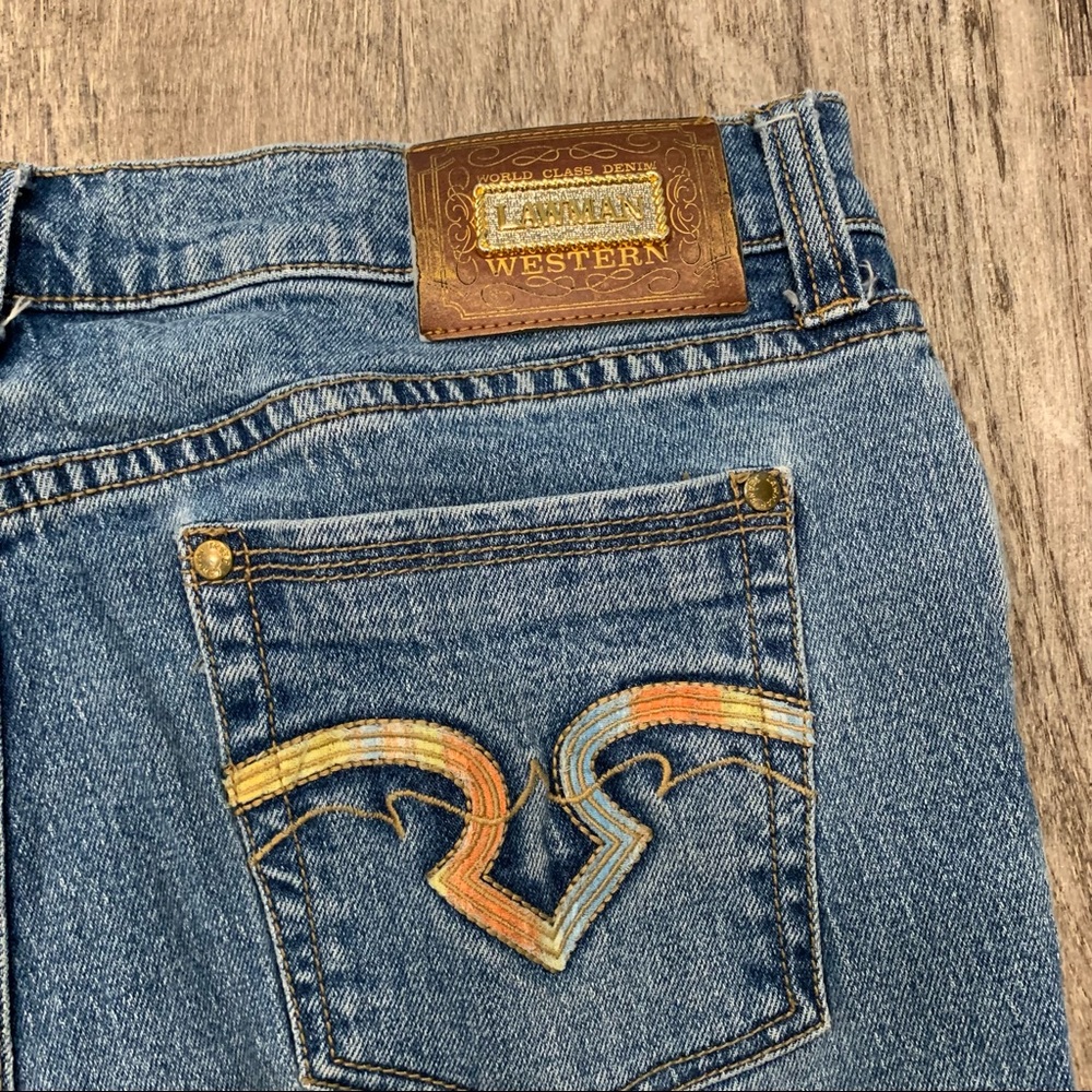 Lawman Western Style Light Wash Bootcut Jeans in Size 13